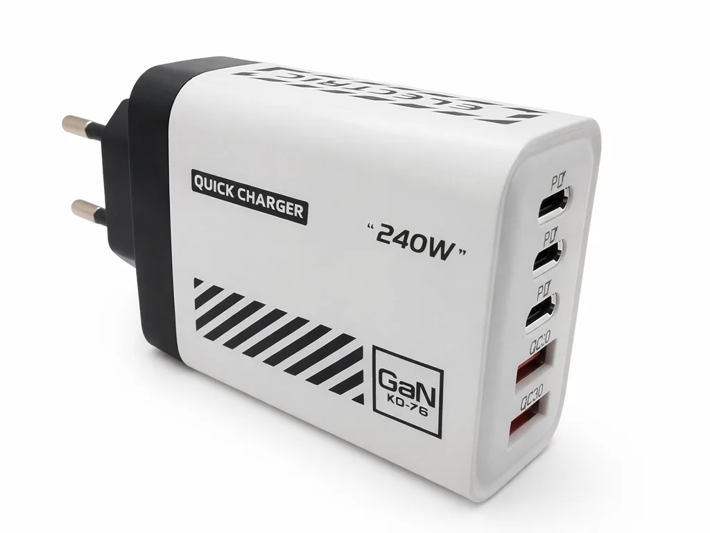 Адаптер (зарядка) на 5 пристроїв одночасно (3×Type‑C + 2×USB).