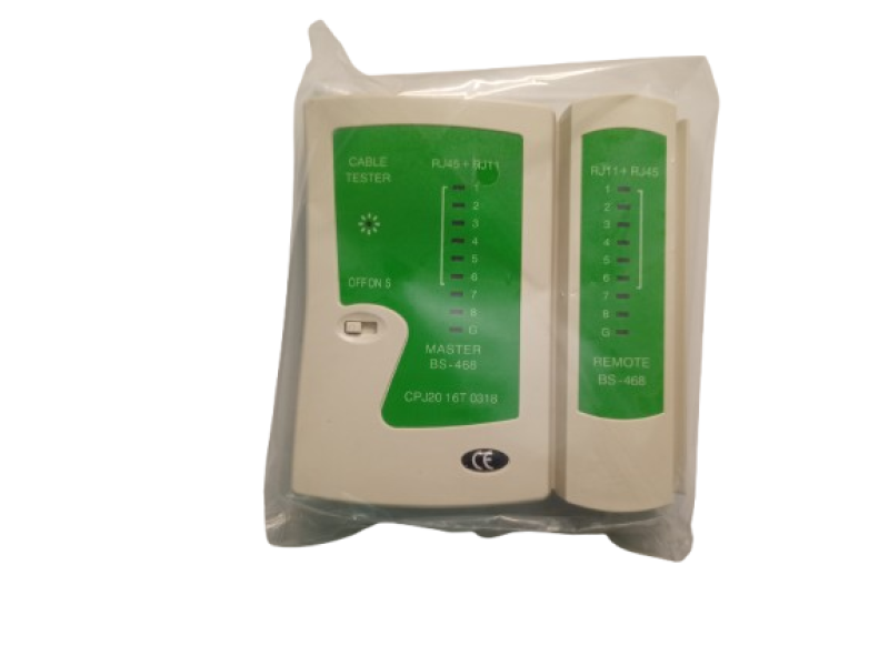 Тестер кабелів NS-468 (RJ45/RJ11/RJ12) — перевірка витої пари