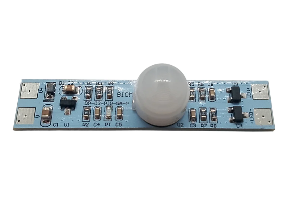 Датчик движения PIR 12V 5A для LED ленты с фотодатчиком — авто включение в темноте