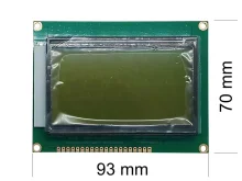 Графический LCD дисплей 12864 (128×64) ST7920 (зеленый экран)