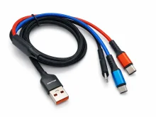 Кабель для зарядки AWEI CL-971 3 в 1 USB – Type-C / Lightning / Micro USB 2.4A 1.2 м