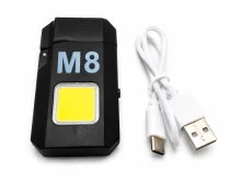 Електрична спіральна USB-запальничка Type-C з LED-ліхтариком M8