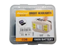Налобний ліхтар на акумуляторі 18650 HC 617 COB із сенсором та режимом RED/BLUE WARNING