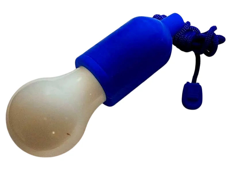 Ліхтарик-лампочка – LED лампа на шнурку, живлення від 3 батарейок AAA