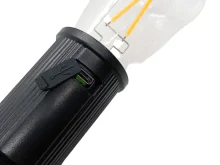 Акумуляторна лампочка T02 з карабіном та зарядкою від USB роз’єм Type-C