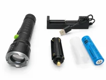 Фонарь Bailong BL-B23 с красным светом USB, аккумулятор 18650