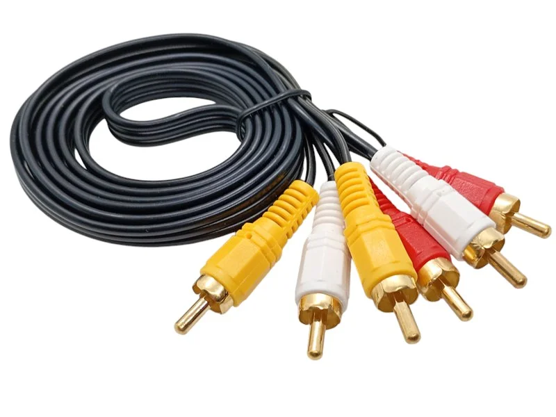 Шнур 3R–3R (тюльпан) 1.2 м — аудио‑видео кабель RCA для техники