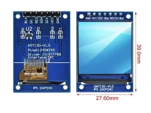 Цветной IPS TFT дисплей 1.54" 240×240, 65K цветов, ST7735/ST7789