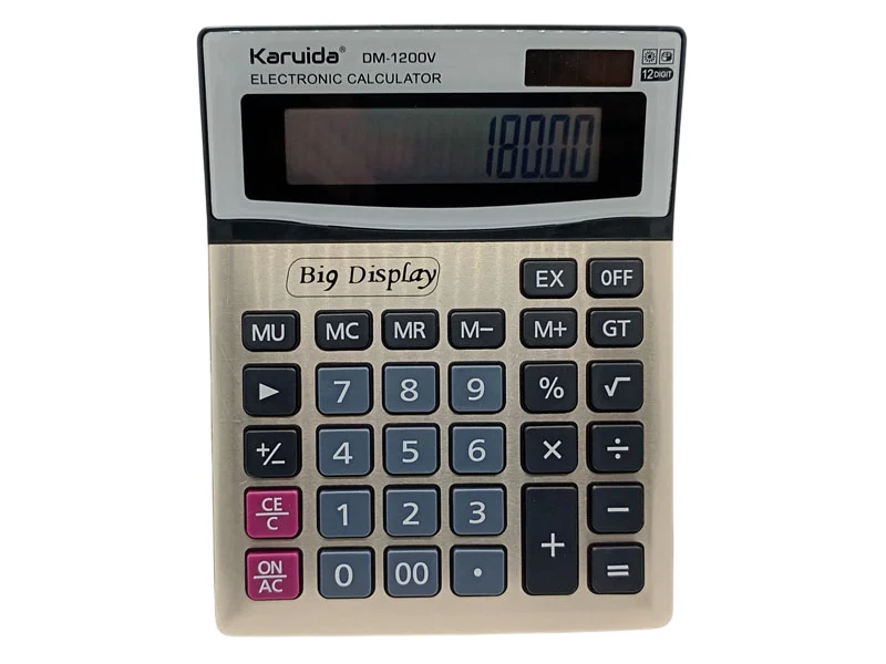 Настольный калькулятор 12-разрядный с большим дисплеем — купить офисный калькулятор | RIZNEVDIM