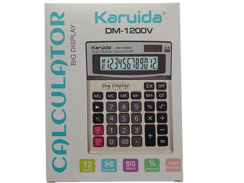 Настольный калькулятор 12-разрядный с большим дисплеем — купить офисный калькулятор | RIZNEVDIM